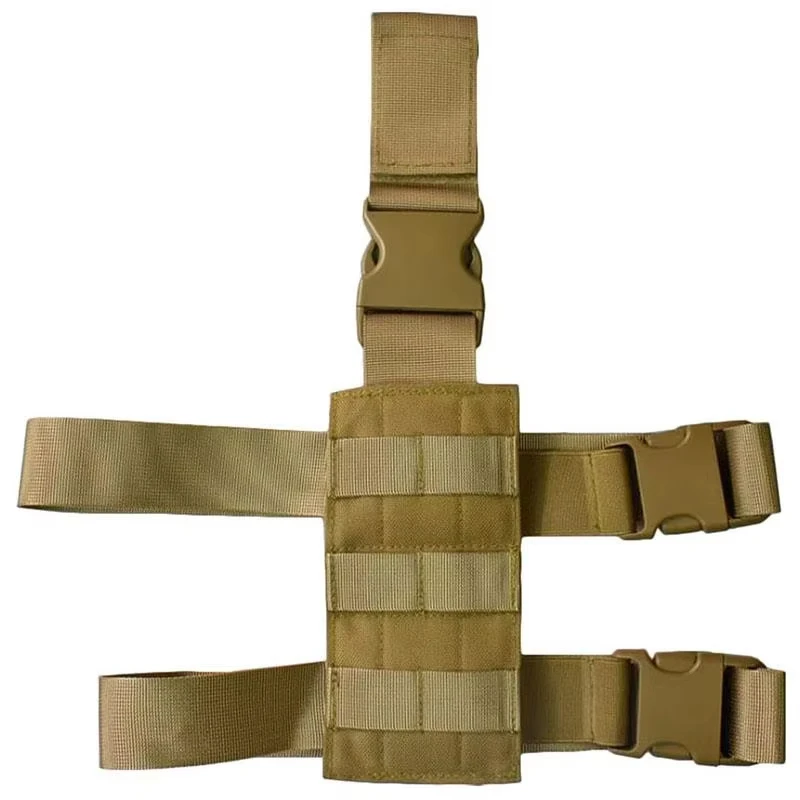 Gun Holster DIZETION Universal Drop Leg Holster Thigh Platform Tactical Gun Holster for Hunting Paintball Panel with Adjustable Molle Straps pistol holster gun holster gun accessories hunting holster