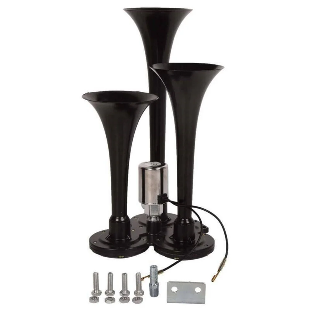 Car Air Horn Air Horn Train Horn 300db Car Horn 12V/24V Car Air Horn 3 Trumpets Train Horns Kit For Cars Trucks Boats Motorcycles car air horn,air horn,train horn