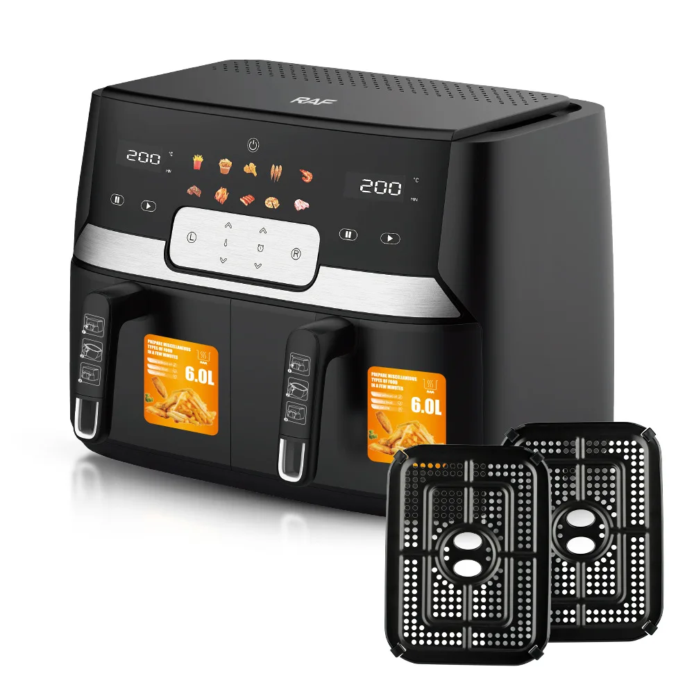 In Stock 12L Digital Double Drawer air Fryer 7l Innsky air Fryer Accessories square