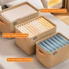 Cabinet Drawer Organizer Versatile Closets Clothes Container with Handle&Steel Frame Thickened Foldable Fabric for Home Wardrobe 3