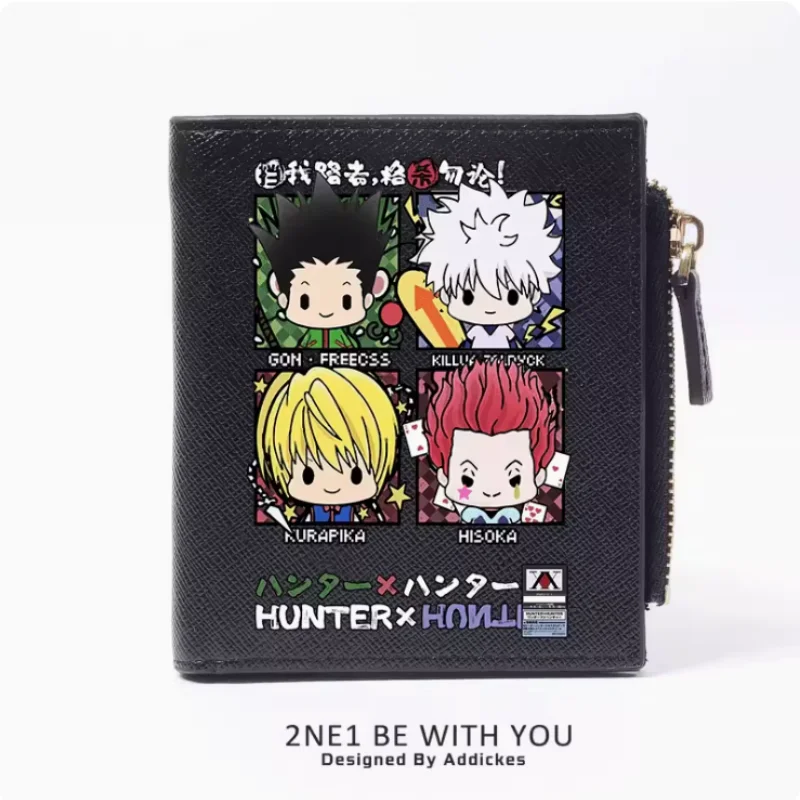 Anime HUNTER×HUNTER GON·FREECSS Killua Zoldyck  Zipper Fashion Wallets PU Purse Card Holder Money Bag Gift B454 Cosplay