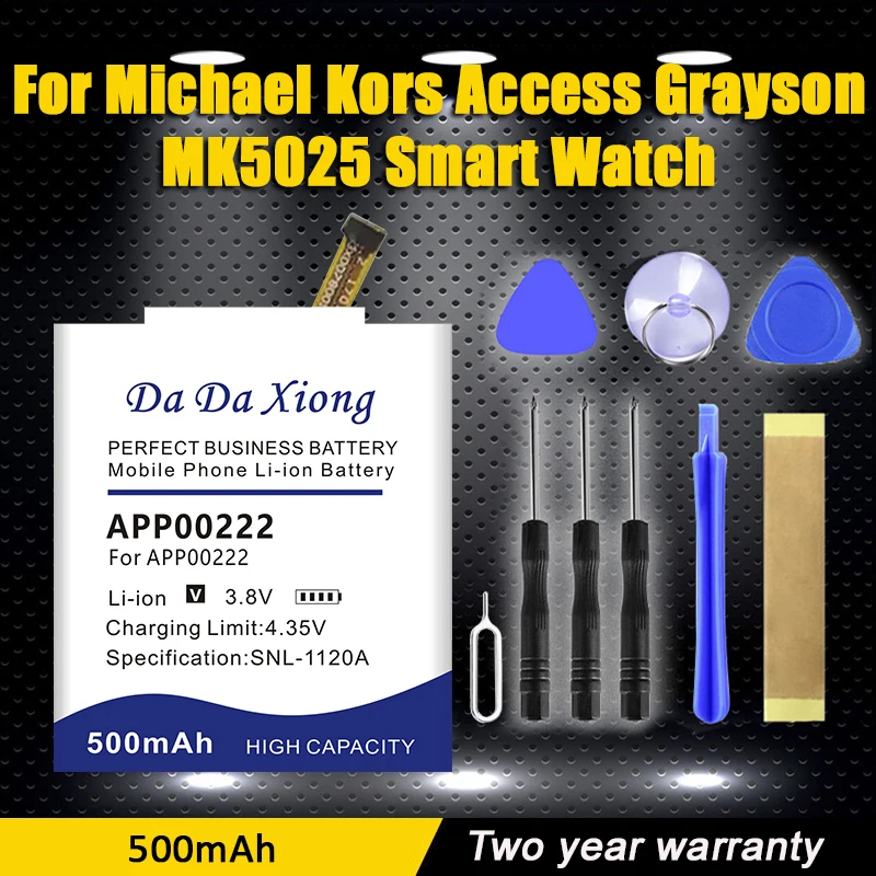Dadaxiong Nuova Batteria App00222 Per Michael Kors Access Grayson Mk5025 Smart Watch Invia Strumento Di Accompagnamento