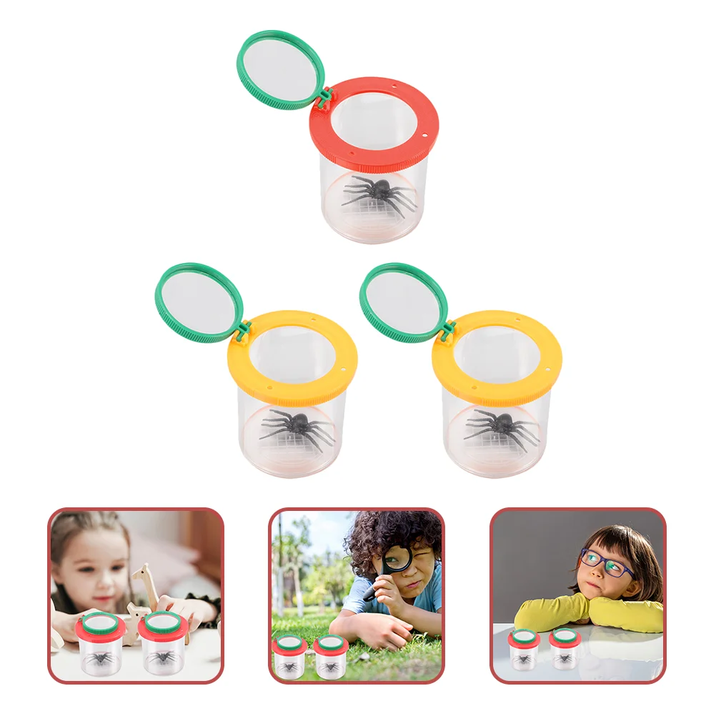 

3 Pcs Insect Observation Box Teaching Apparatus Bug Critter Keeper Cages Handheld Plastic Child Boxes