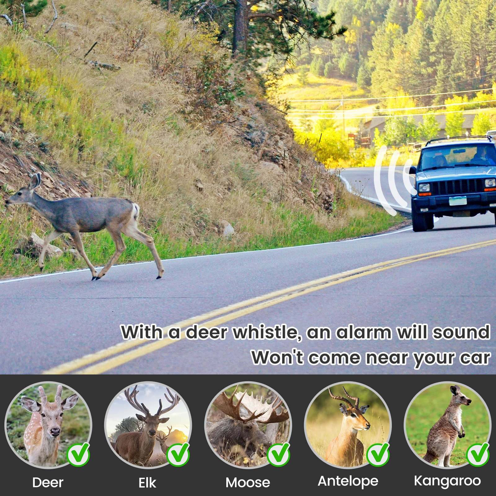 8/4Pcs Deer Warning Whistles Device Outdoor Deer Repelling Whistles Mini Car Safety Whistle Weather-Resistant Animal Alert deer whistle