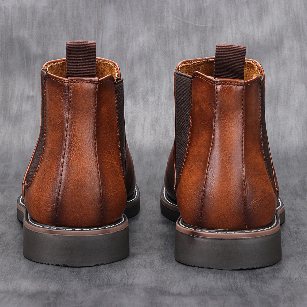 40~46 Chelsea Boots Men Brand Retro Comfortable Fashion Men Boots chelsea boots men leather boots