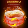 17-in-1 bread maker, 710W dual heater bread maker, 2LB stainless steel bread maker, with nut dispenser and ceramic pot 3
