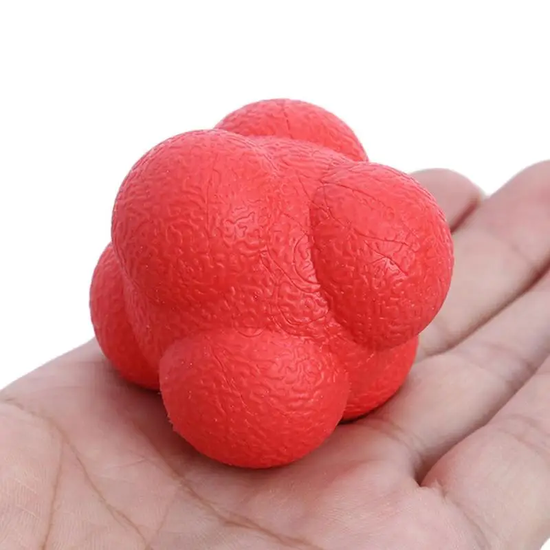 Hexagonal Reaction Ball Toy Speed Agility Training Silicone Ball Coordination Reflex Sports Fitness Training Ball for Child Adul 5