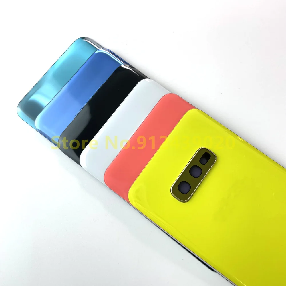 Back Glass For Samsung Galaxy S10 S10 Plus S10+ S10e Battery Cover Rear Door Housing Panel With Camera Glass Lens Frame