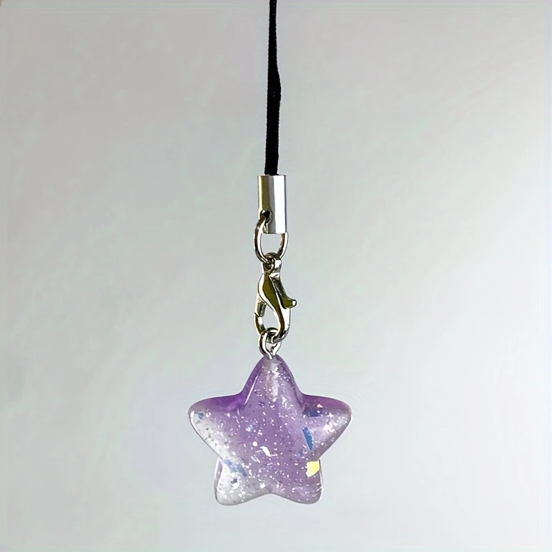 Shiny Star-Shaped Anti-Lost Lanyard with Pendant – Versatile Accessory for Phones, Bags, and Keys
