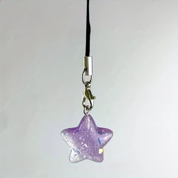 Shiny Star - Shaped Anti - Lost Lanyard with Pendant - Versatile Accessory for Phones, Bags, and Keys (Purple)