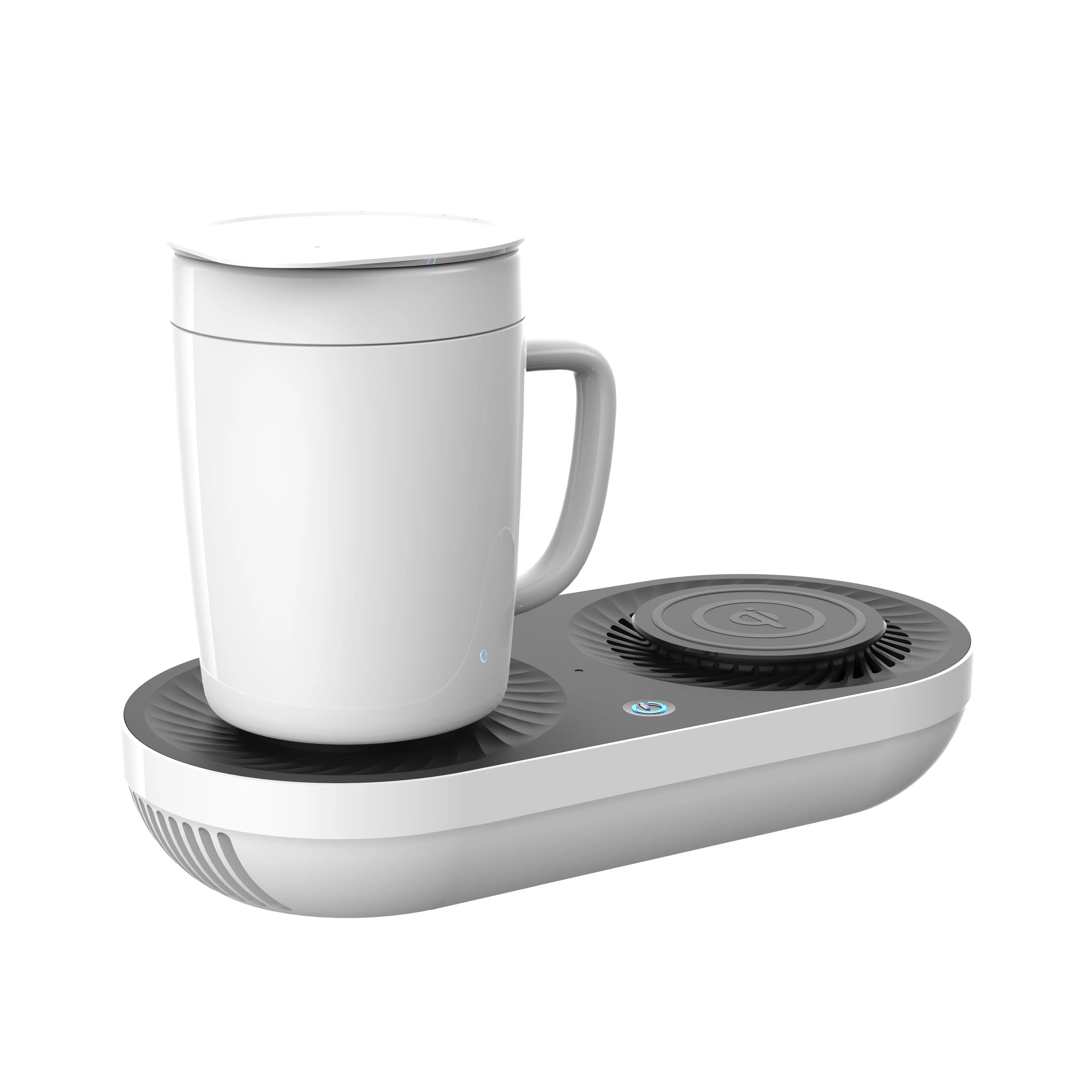 PALTIER Coffee Mug Warmer, Drink Cooler with Wireless Charger, Smart Cup  Warming, Beverage Cooling and Phone Charging 3 in 1 for Desk Office Gift