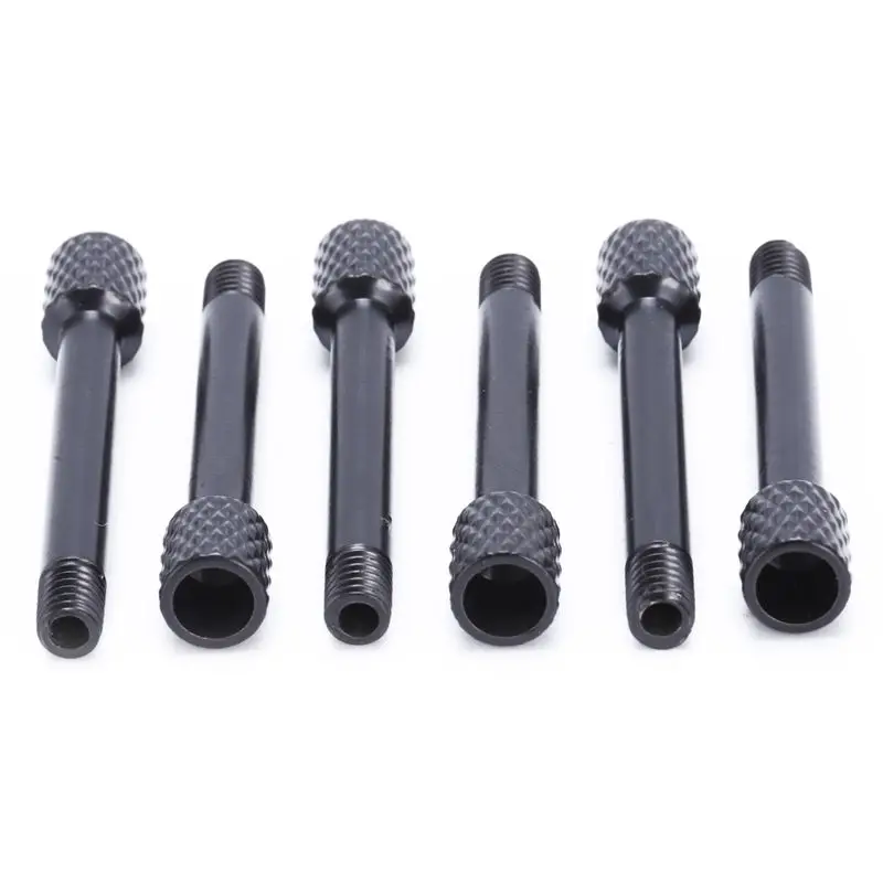 Brass Electric Guitar Tremolo Bridge Saddle Clamp Lock string Screw/String through Screw/Not need Insert Block 6 Pcs Black