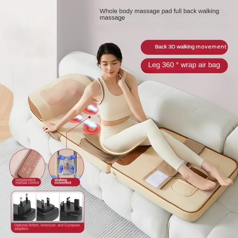 무선 다리 온열 마사지기, 공기 압력 종아리 마사지기, 가정용 마사지 장치, 뜨거운 압축, 근육 이완 9 다이나믹 레일 에어백 매트리스, 전신 진동 쿠션, 목 허리 등 가열 마사지 침대 매트리스, 핸드 컨트롤