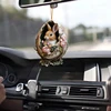 Easter Acrylic Rabbit Keychain With Egg 2D Cute Bunny Car Rearview Mirror Pendant Backpack Hanging Ornament Easter Party Decor 4