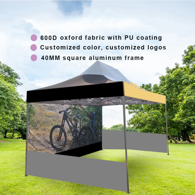 

3*4.5M Pop Up Tent Customized Gazebo Outdoor Show Tents With Aluminum Frame 600D Fabric Full Logo Printing 5-8 People Capacity