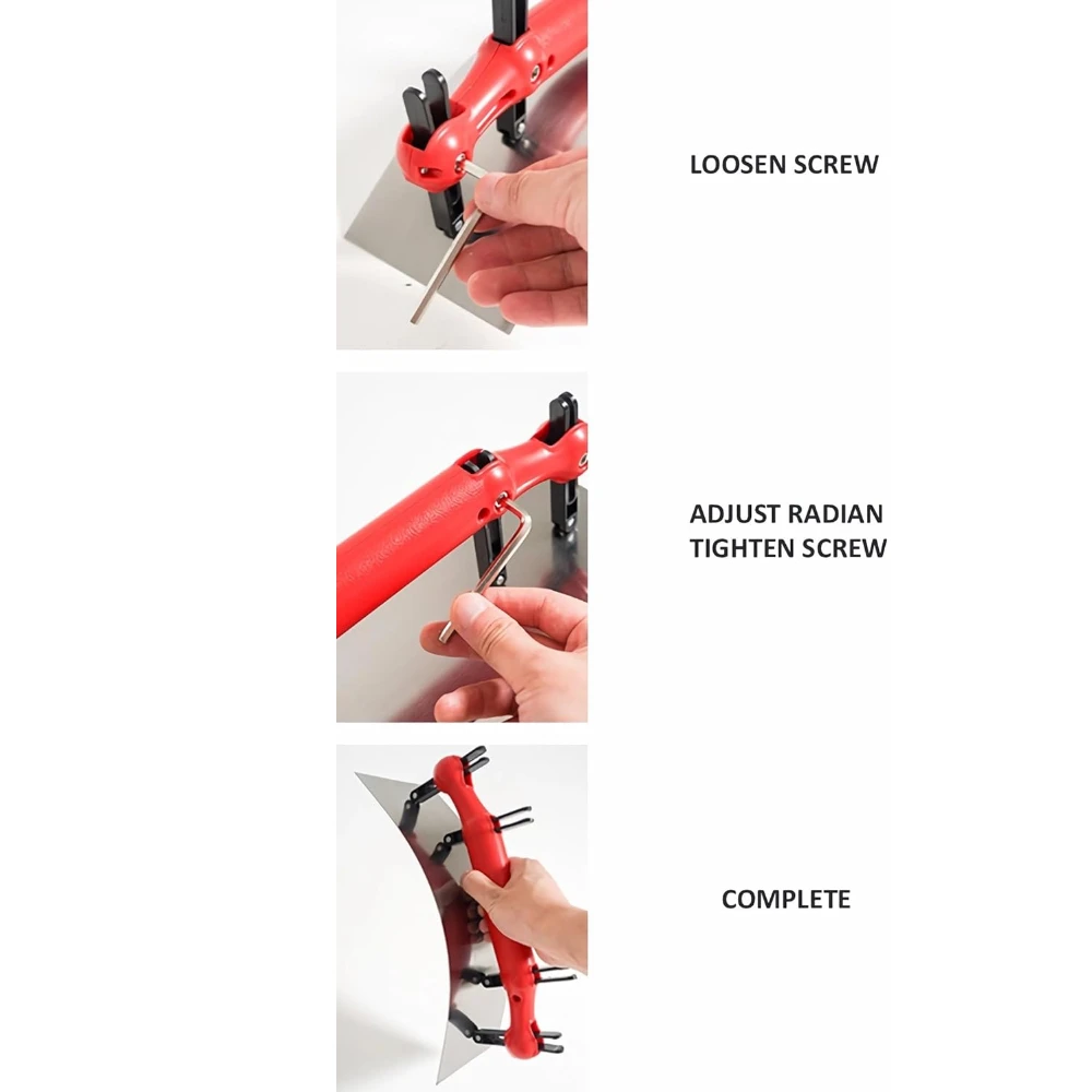 Adjustable Arc shaped Concrete Trowel for Finishing Inner Arc Outer Concrete Trowel for Finishing Fillet Rounded Corners