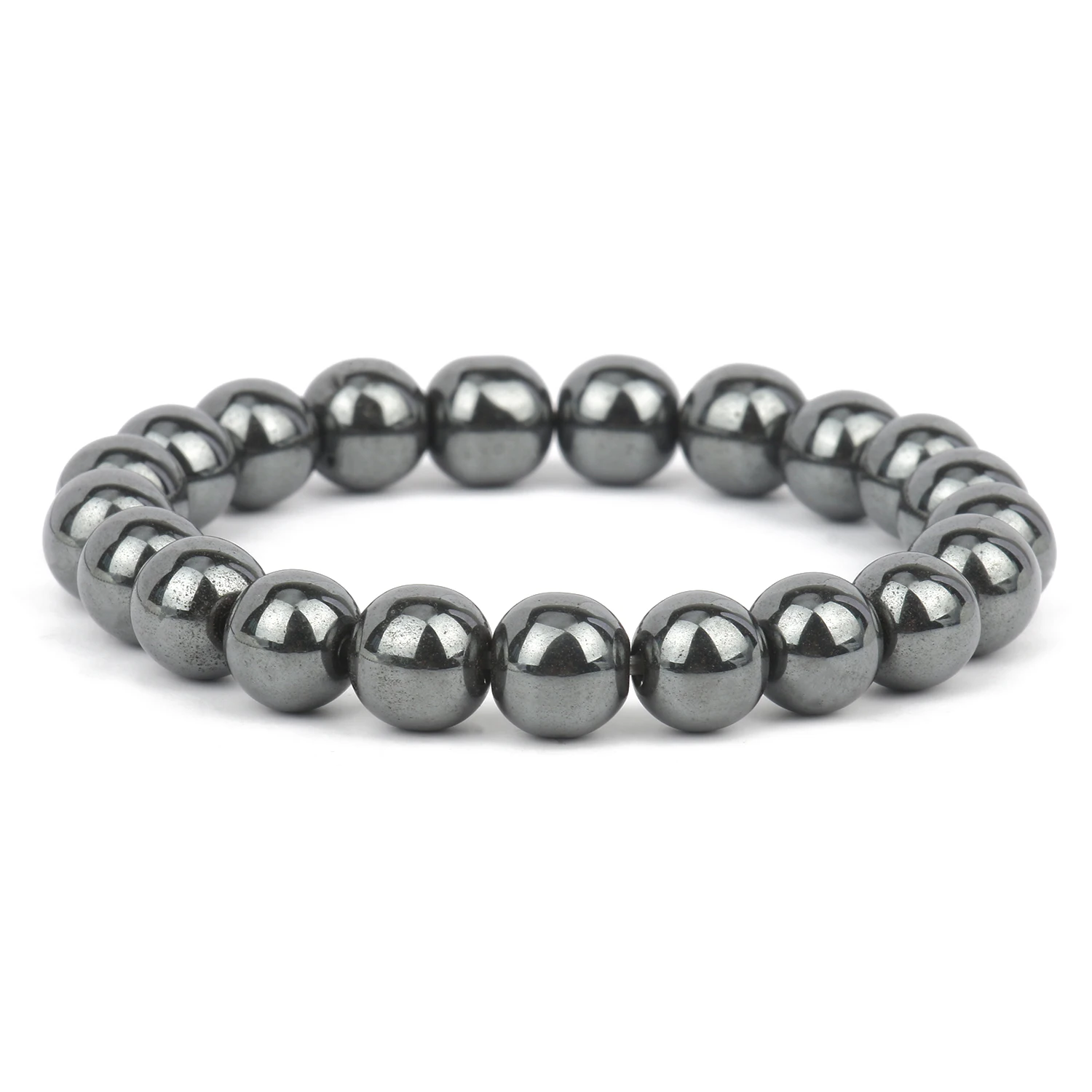 Fashion Energy Stone Hematite Beads Bracelet Men Nature Reiki