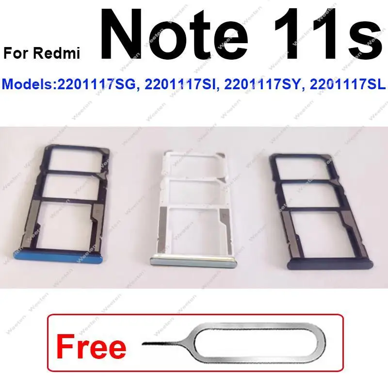 Sim Card Tray For Xiaomi Redmi Note 11 11S 11Pro 4G 5G SIM Card Adapter  Card Reader Holder Accessoires Spare Parts