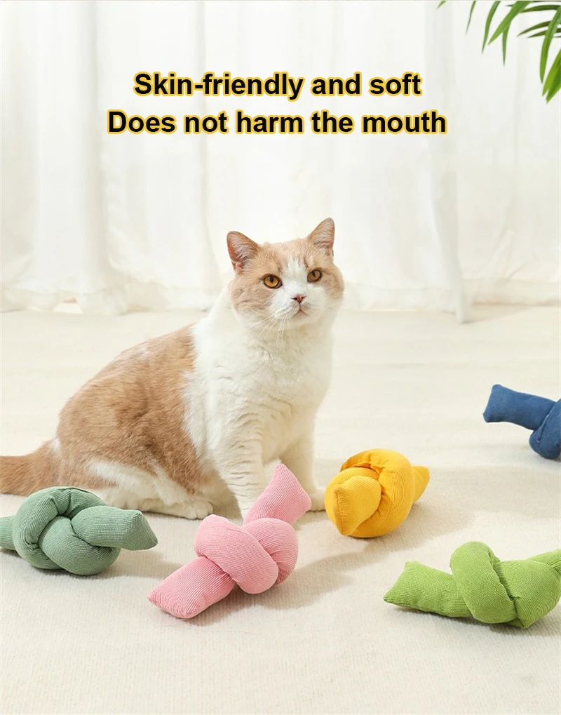 Cat Toy Funny Interactive Plush Sound Kitten Catnip Toys Indoor Teeth Cleaning Chewing - PeticaDeals