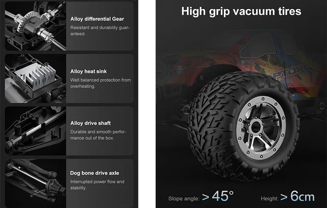 RC Climbing Car Raptor F-150 Remote Control Buggy Double E E331 Ipx4 Waterproof 2.4G Racing Competition Vehicle Toy for Kid Gift 5