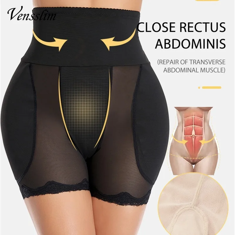 Vensslim Women Hip Enhancer Body Shaper Butt Lifter Shapewear Underwear Pad  High Waist Trainer Plus Size Tummy Control Panties