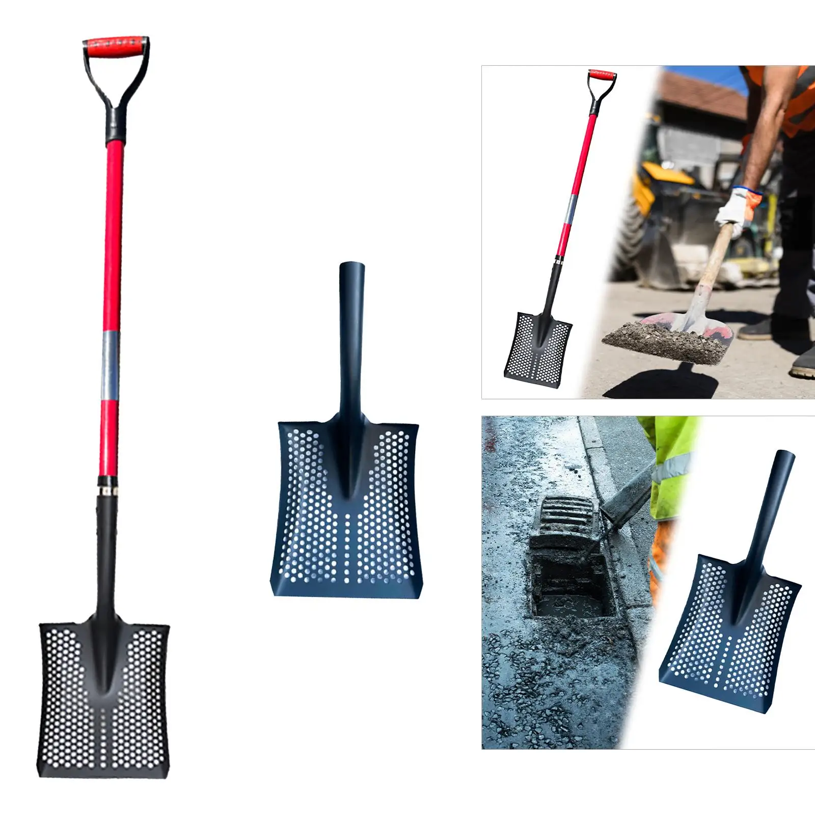 Sifting Shovel Head Lightweight Heavy Duty Easy to Use Portable Screen Sieve for Backyard Sewer Drainage Rocks Outdoor Home
