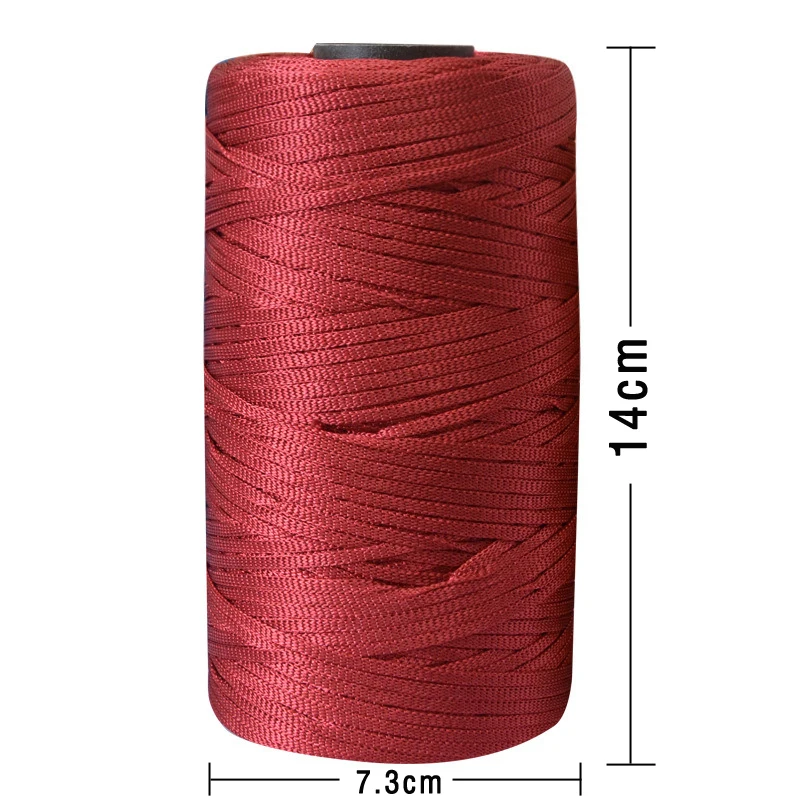 2.5mm Summer Light Ice Silk Cotton Thread 250g/Roll Crochet Yarn for DIY Hats Bags Crafts Flat Ribbon Hollow Crocheting Thread 3