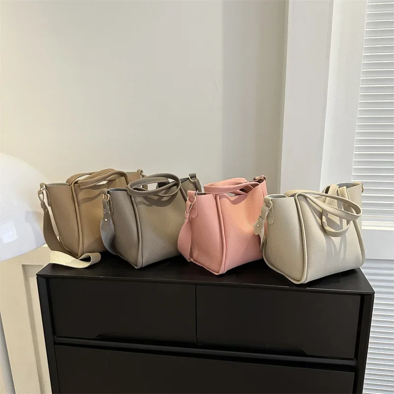 

Вместительная женская сумка через плечо на одно плечо, универсальная Корейская сумка из искусственной кожи, модные женские сумки