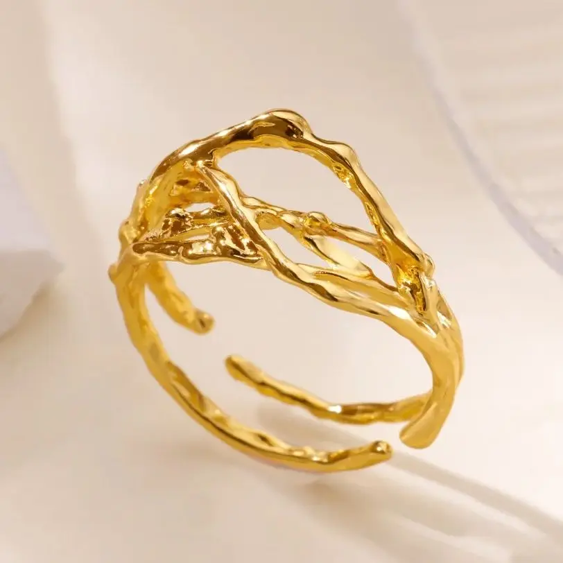 Irregular Stainless Steel Rings Adjustable