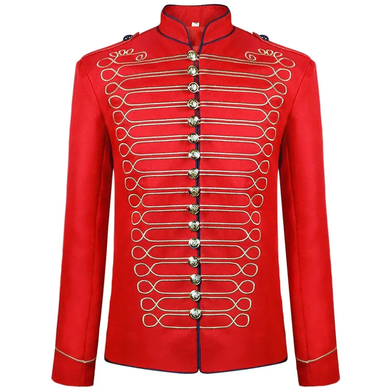 Black-gold/Silver Halloween Blazer Jacket for Men and Women medieval Court Dress Vintage Gothic Steam Drummer Costume blazer jacket