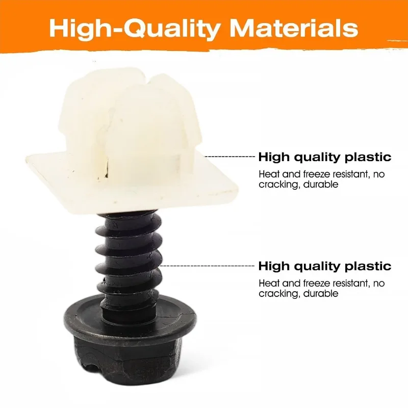 License Plate Screws for Fastening License Plates Nylon Screw Inserts Frames and Covers on Cars and Trucks Motorcycle Universal