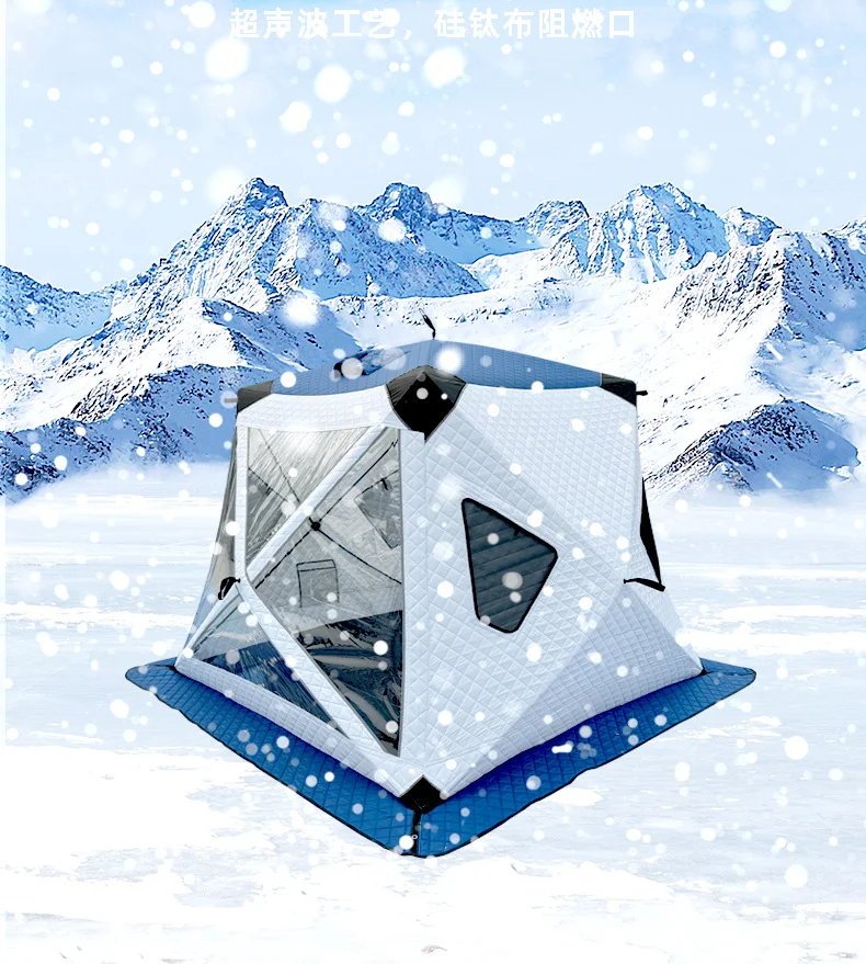Powerful Ice Fishing Tent With Wood Stove For All Day Warmth
