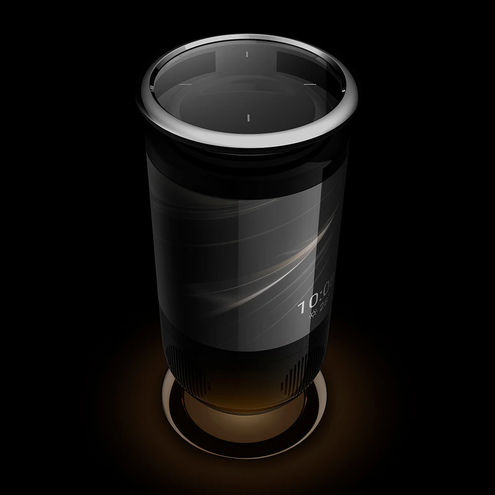 Mirage AMOLED 터치 디스플레이 무선 베이스 음악 led 라이트, 스마트 BQB 블루투스 와이파이 아마존 알렉사와 독특한 3.1 채널 스피커