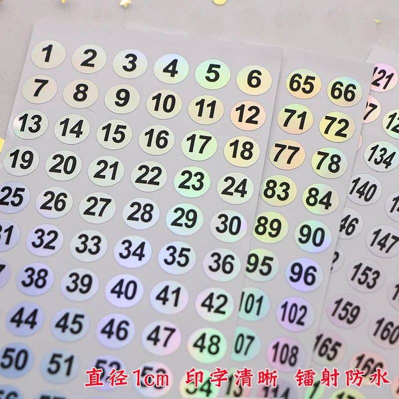 Number Sticker Laser Label For Nail Polish Color Gel Varnish 1-60/1-120/1-180 Marking Numbering Digital Label Manicure Tools
