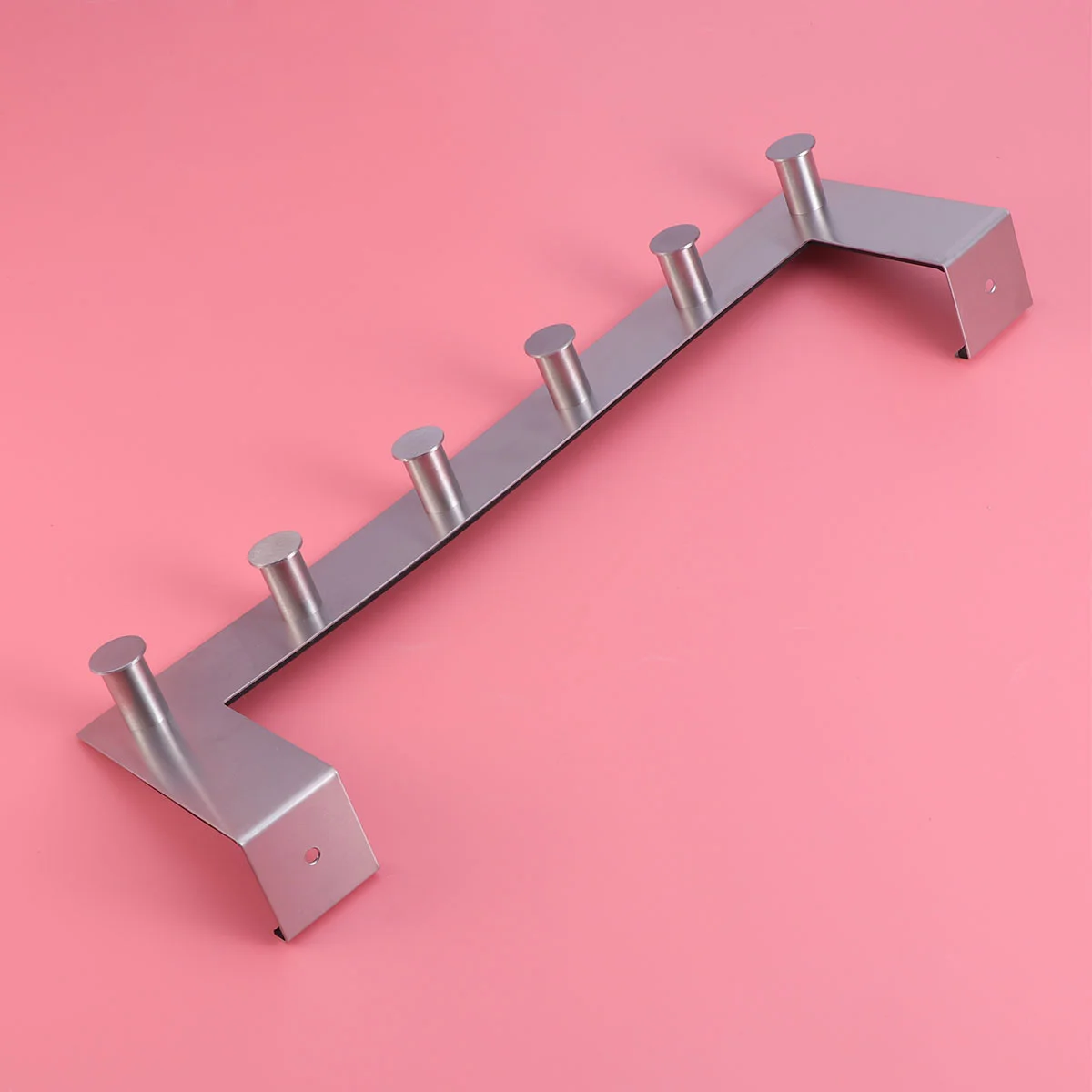 

Stainless Steel Over the Door Hooks Rack Clothes for Cloth Pants Hat Towel (6-Hook)