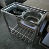Home Kitchen Sink 304 Stainless Steel Kitchen Sinks with Bracket Integrated Commercial Large Single Washing Sinks for Kitchen 3