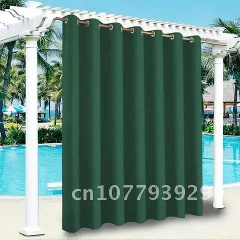 Waterproof Extra Wide Outdoor Patio Curtains Windproof Curtains for Porch Gazebo Pergola Canopy Shower Pool