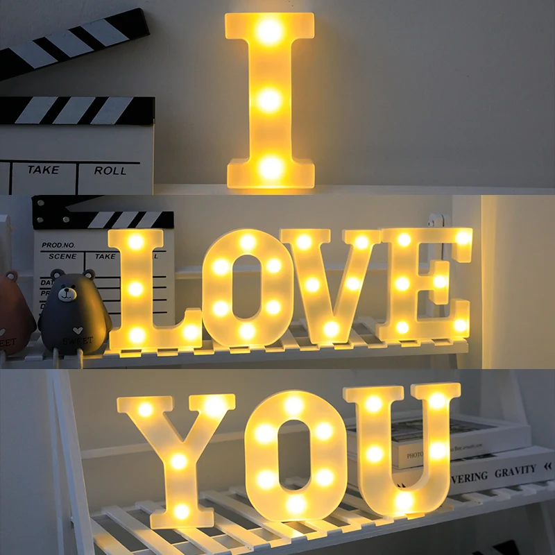 

Alphabetic White Led Light,Diy Luminous Light,Night Light Used For Decoration Of Family Weddings,Birthdays,Christmas Parties