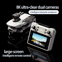 New F8 PRO MAX GPS Drone 3KM 8K Professional HD Dual Camera FPV Drones with Large Screen Remote Control Brushless Quadcopter Toy