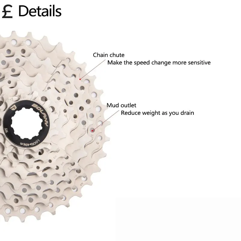 Bike Freewheel Steel 8Speed 11-32T MTB Freewheel Cogs Sprocket Compatible Bike Flywheel Accessories