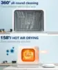 Pebble Countertop Dishwasher, 28 Pieces Dishes/Cycle, 6 Washing Programs&Hot Drying, Dish Washer with 360°Dual Spray, with Child 3