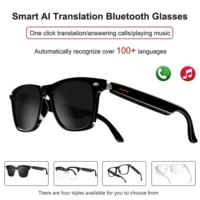 Smart AI Translation Glasses 100+ Languages Real-time Translation