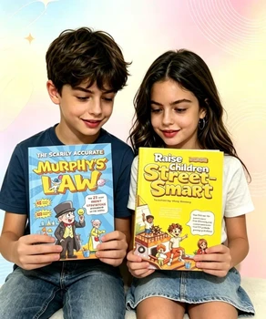 La Legge di Murphy + Libri a fumetti in inglese per bambini: Saperi e saggezza per la crescita, set di libri educativi per bambini, regali per le vacanze