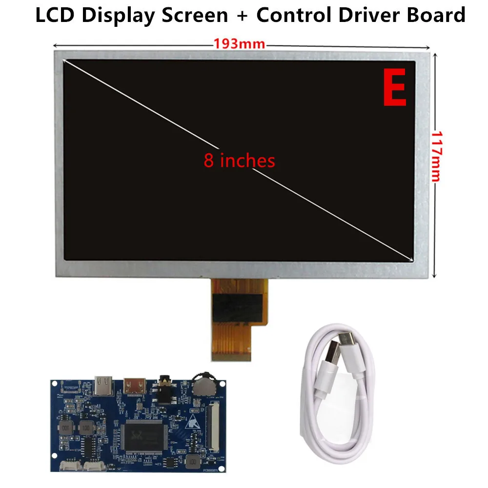 ���� DIY ����̹� ��Ʈ�� ����, ����� ���� �ٳ��� ���� PC �޴�� ����Ϳ�, LCD ���÷��� ȭ��, 8 ��ġ ZJ080NA-08A, 1024x600