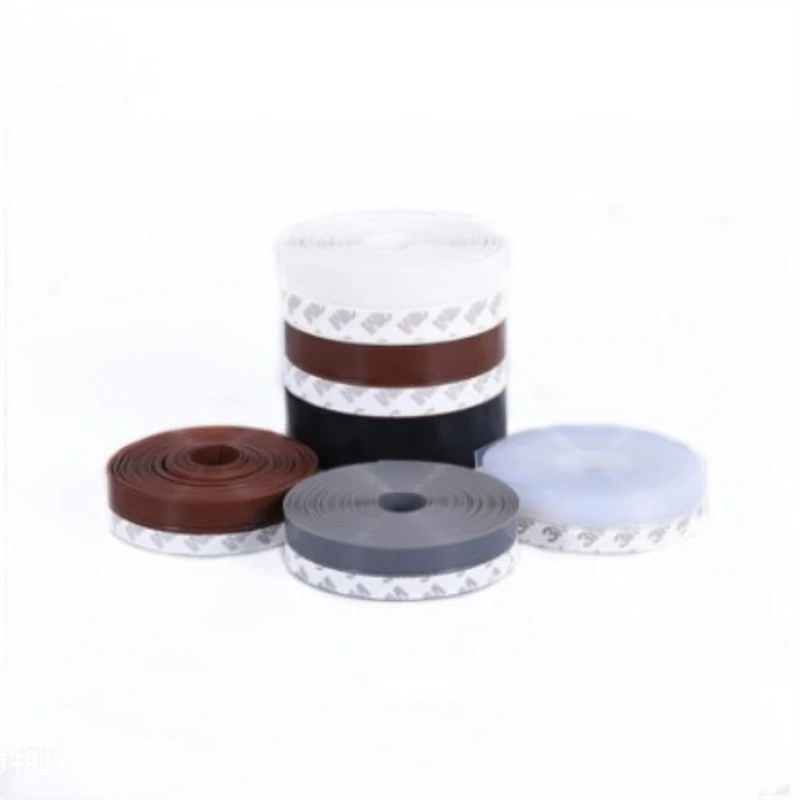 Door Bottom Seal Strip 5Meters Door Bottom Seal Strip Weather Window Rubber Seal Weatherstrip Windproof Dust Self Adhesive Door Windshield Sealing Tape