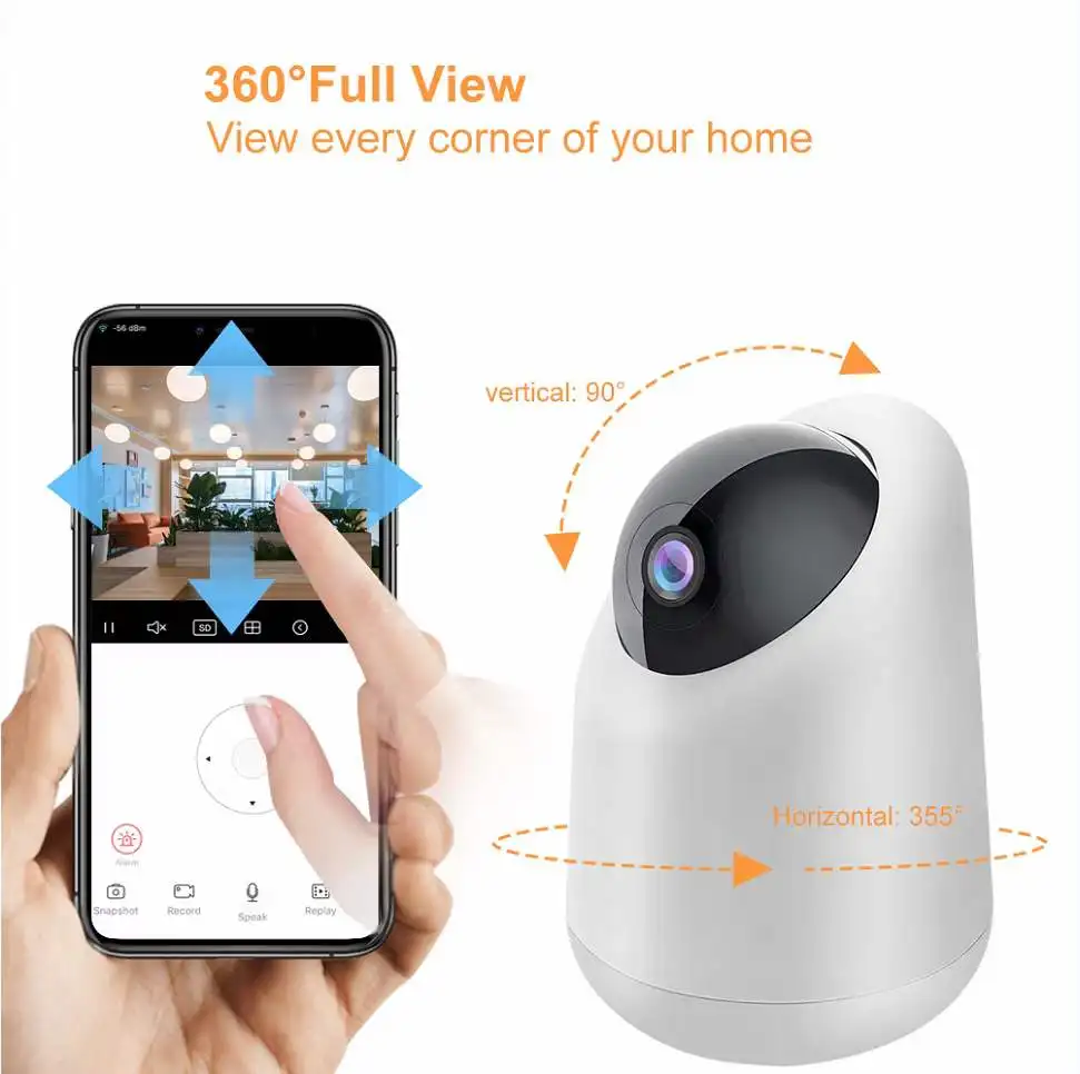 

3MP 1296P V380Pro APP Wireless PTZ IP Dome Camera IR Night Vision AI Humanoid Detection Home Security CCTV Baby Monitor