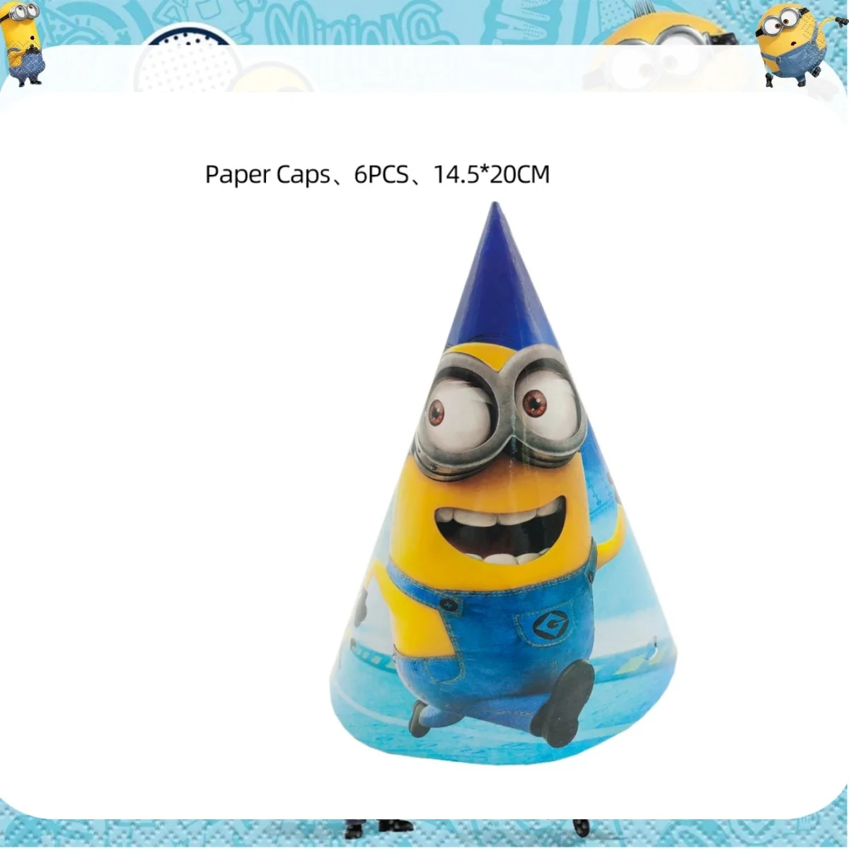 Big Eye Yellow Man Birthday Party Supplies - Disposable Tableware Tablecloth Plates Cups Balloons