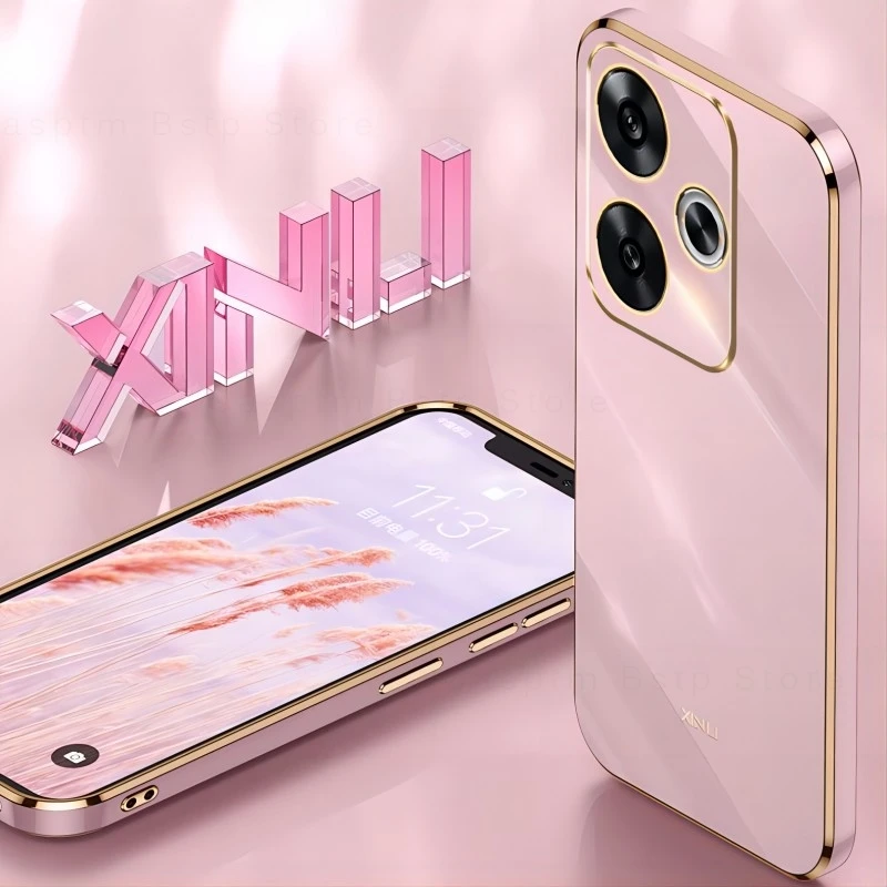 Luxury Silicone Plating Phone Cover - Elegant and Durable Design