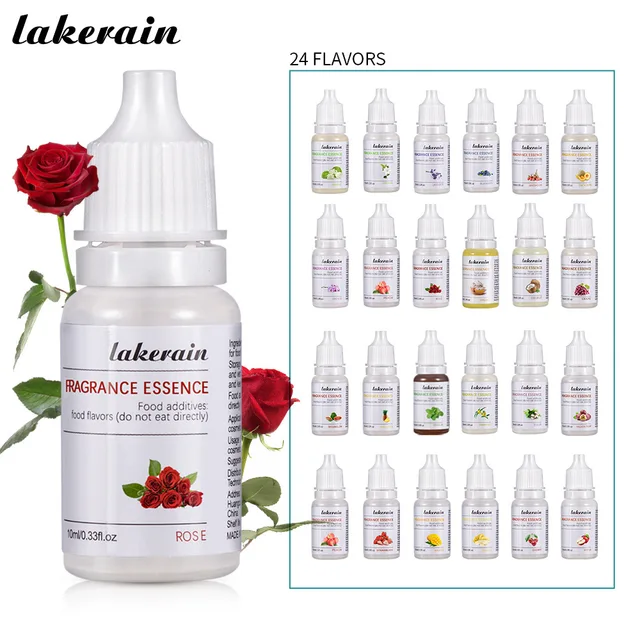 12PCSet Pure Fruit Fragrance Oil Diffuser Essential Oils Strawberry Flavoring Oil for Lip Gloss DIY Soap Making Lipgloss Essence