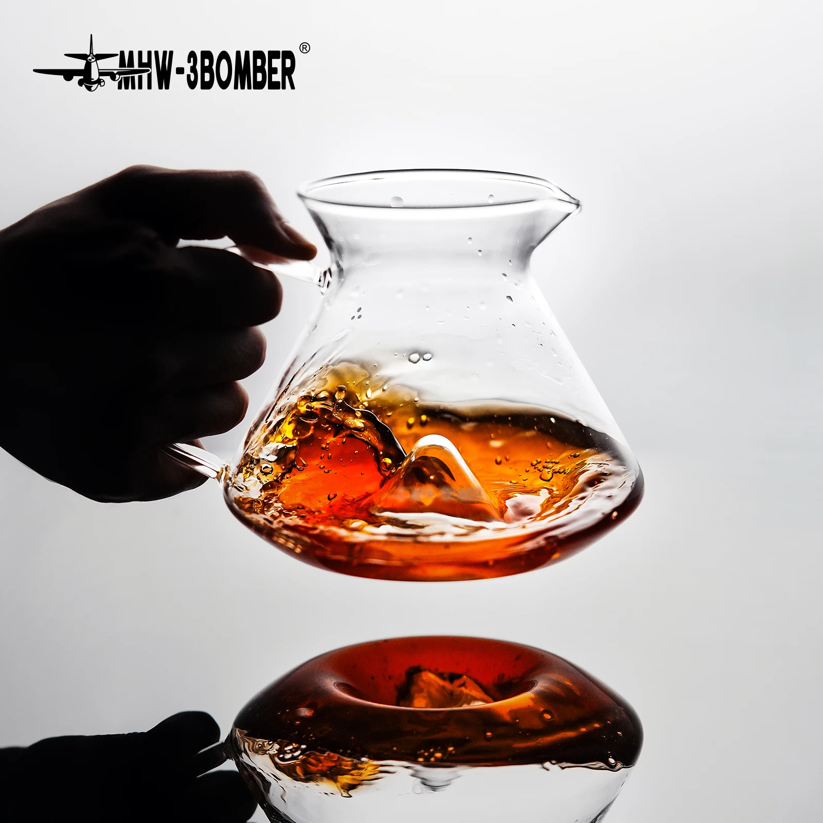 خادم قهوة زجاجي ٦٠٠ مل